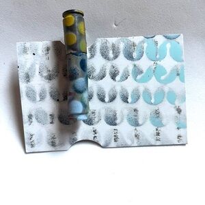 Artistic Polka Dot Brooch Clip- Multicolor- with Art Card.